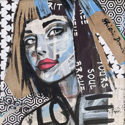 LOVE 2 handveredelter Print, Motiv