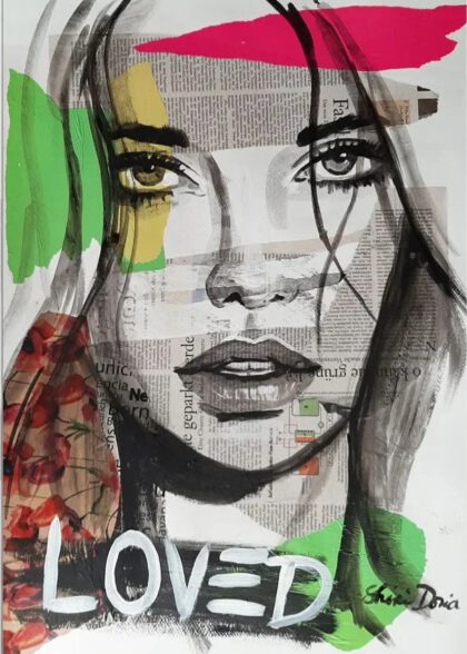 LOVED handveredelter Print, Motiv