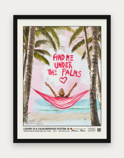 LUXURY IS A CALM NERVOUS SYSTEM Poster mit schwarzem Rahmen