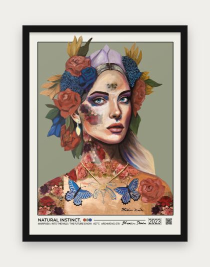 MARIPOSA / NATURAL INSTINCT Poster mit schwarzem Rahmen