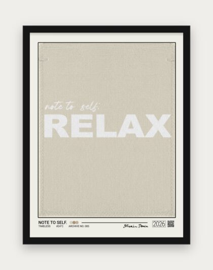 NOTE TO SELF Poster mit schwarzem Rahmen