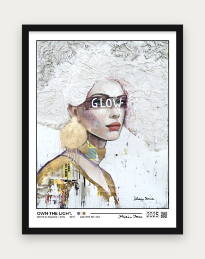 OWN THE LIGHT Poster mit schwarzem Rahmen