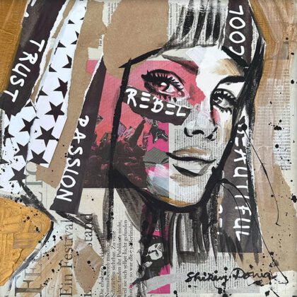 REBEL handveredelter Print, Motiv