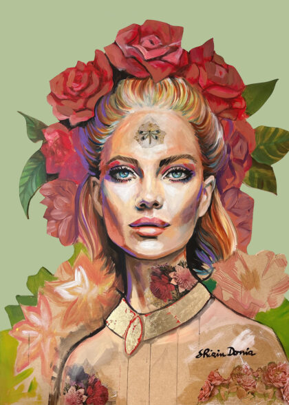 ROSES - Handveredelter Print