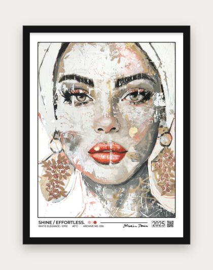 SHINE / EFFORTLESS Poster mit schwarzem Rahmen