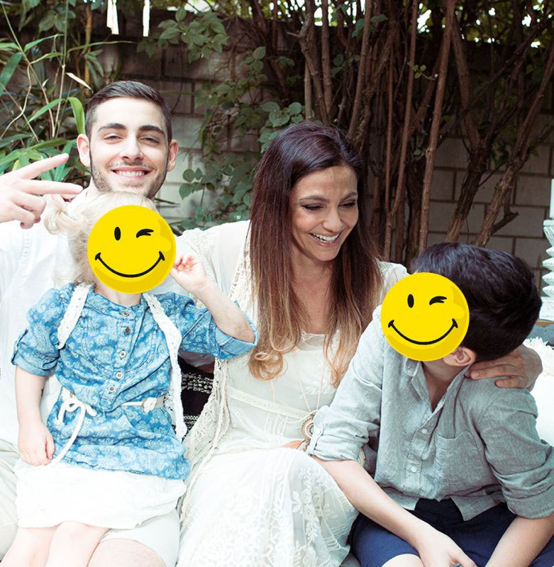 Shirin Donia with her family