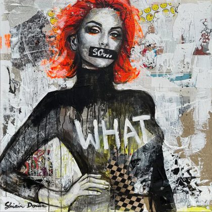 SO WHAT handveredelter Print, Motiv