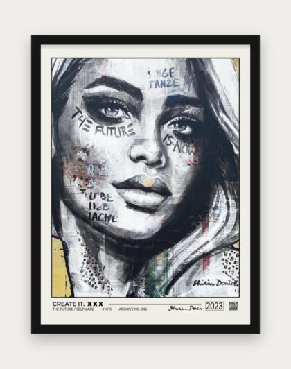 THE FUTURE / CREATE IT Poster mit schwarzem Rahmen