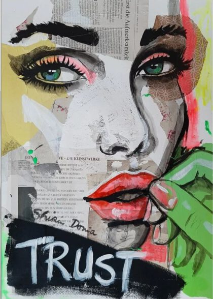 TRUST I handveredelter Print, Motiv
