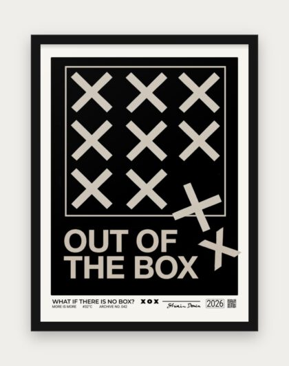 WHAT IF THERE IS NO BOX? Poster mit schwarzem Rahmen