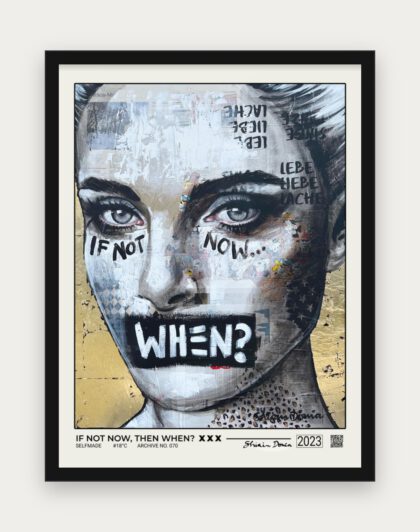 WHEN? Poster mit schwarzem Rahmen