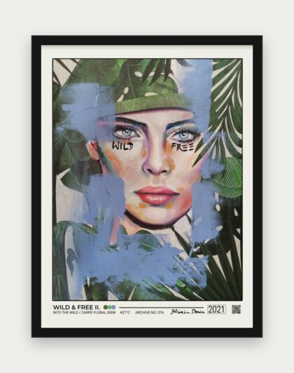 WILD AND FREE II Poster mit schwarzem Rahmen