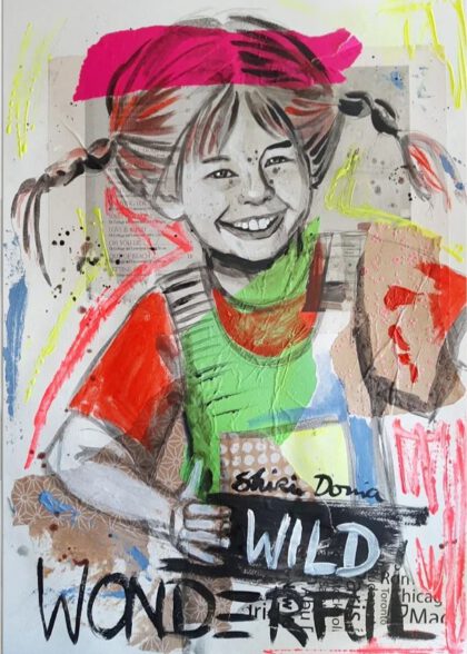 WONDERFUL & WILD handveredelter Print, Motiv