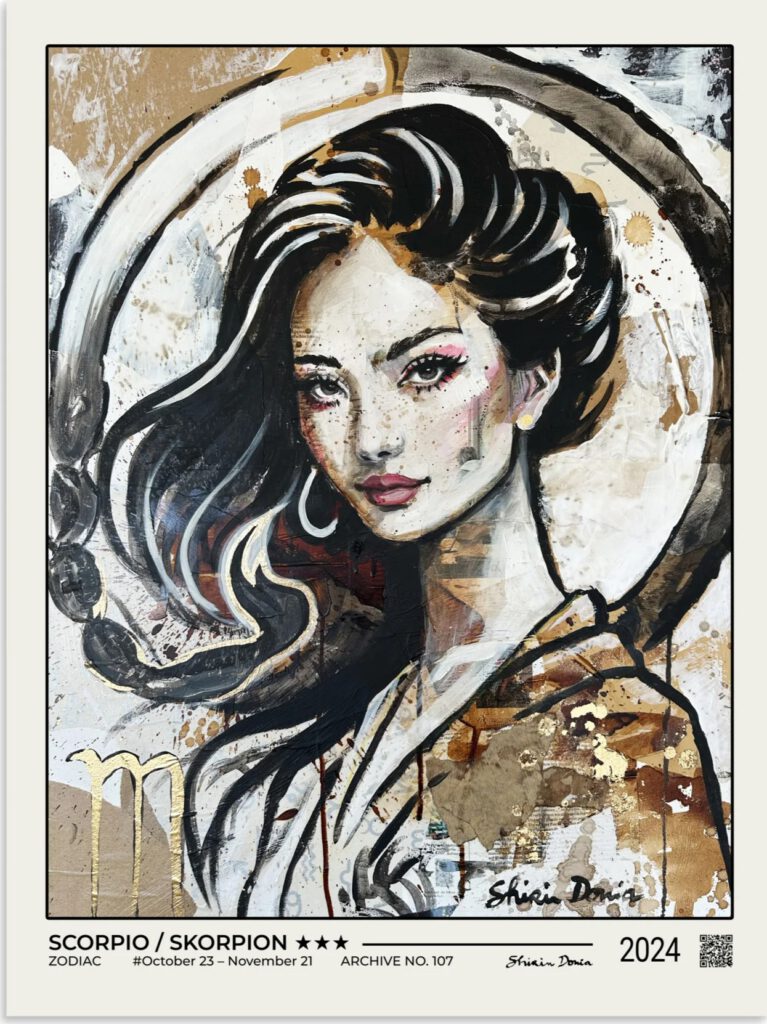 ZODIAC SCORPIO / SKORPION – Sternzeichen Fine Art Poster von Shirin Donia