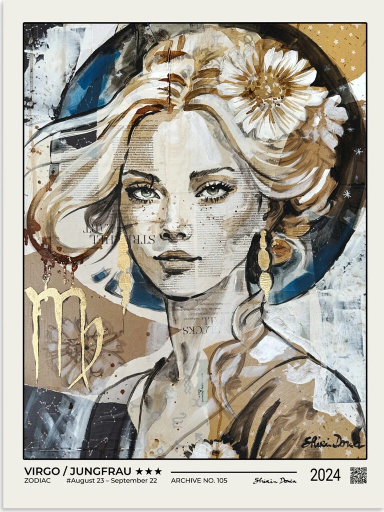 ZODIAC VIRGO / JUNGFRAU – Sternzeichen Fine Art Poster von Shirin Donia